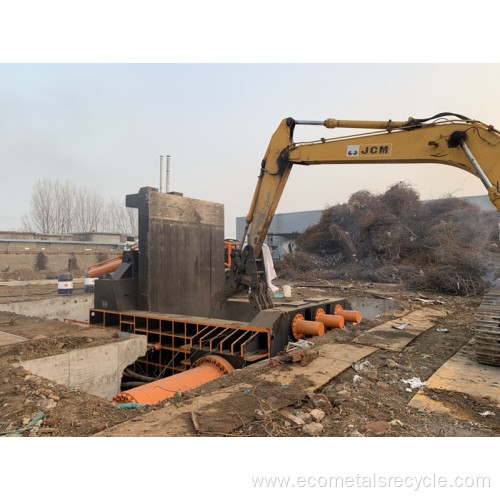 Scrap Steel Compactor Recycling Baler Baling Machine